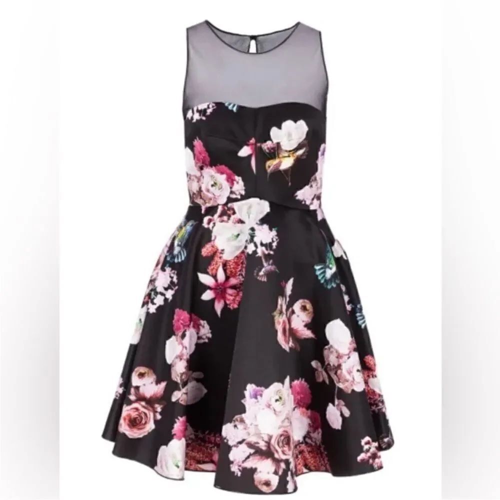 Pinko Black Mesh Detail sleeveless dress, US8